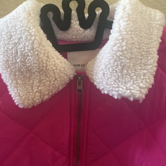 Thread and Supply Faux Shearling Collar Dad Style Jacket for Women - Picture 6 of 11